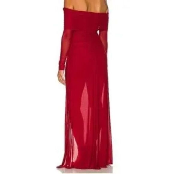 MAJORELLE Hampton Gown in Deep Garnet - Picture 6 of 13
